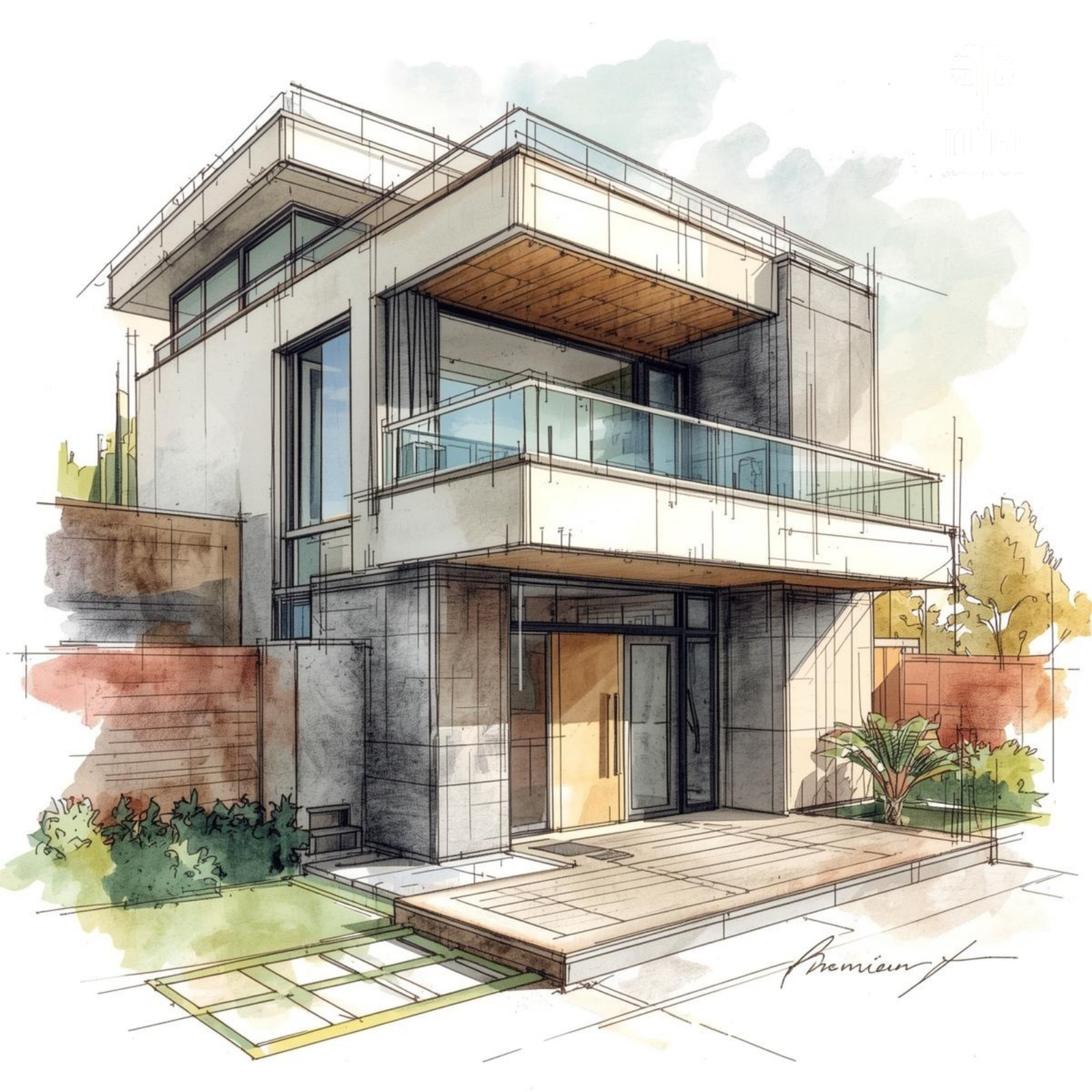 Illustration of Myfra Estates managing homes and commercial properties